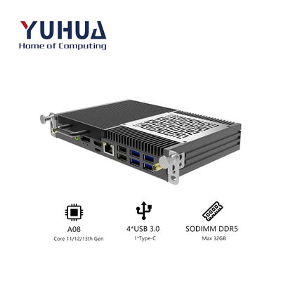 إنتل كور الجيل الثاني عشر I3 / I5 / I7 4K العرض OPS الكمبيوتر 119 X 180 X 30mm واجهة النوع C